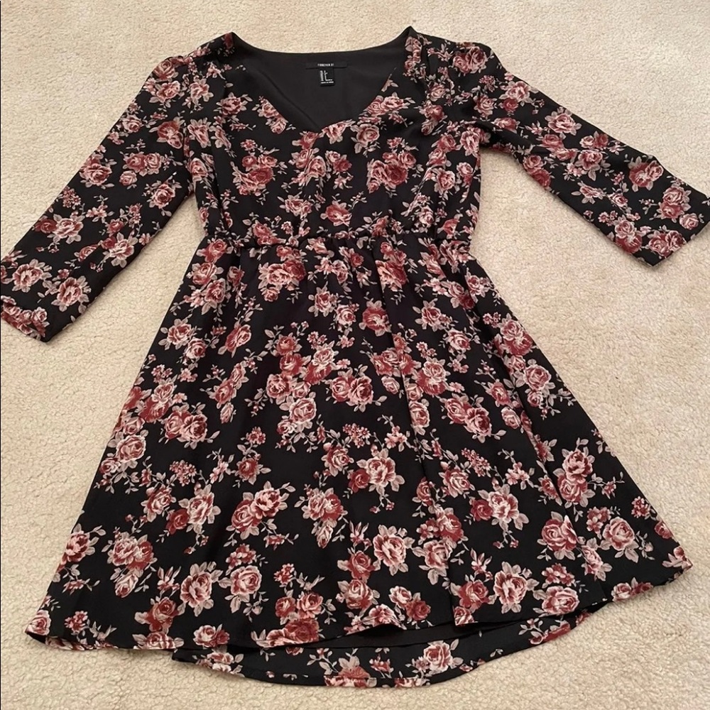 Forever21 Floral Fit to Flare dress